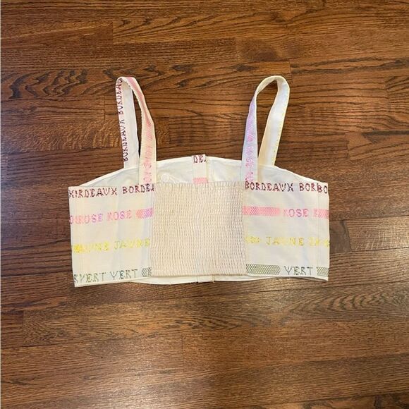 New Anthropologie Embroidered Crop Top Size 14 B-1357 - Picture 5 of 5